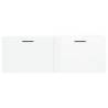 High Gloss White Wall Cabinet - Stylish Storage Solution