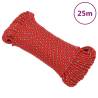 Boat Rope Red 3mm 25m Polypropylene for Sailing & Boating