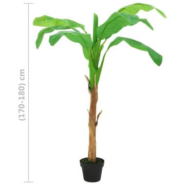 Lifelike Artificial Banana Tree with Pot - 180 cm Green