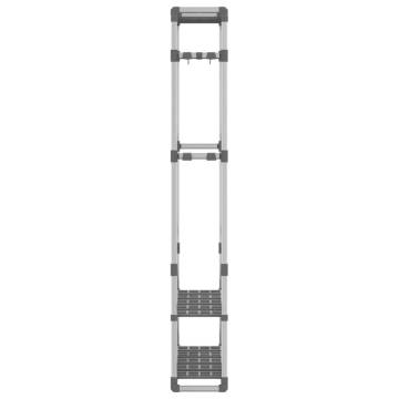 3-Tier Aluminium Clothes Rack in Silver - Space-Saving Design