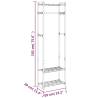 3-Tier Aluminium Clothes Rack in Silver - Space-Saving Design