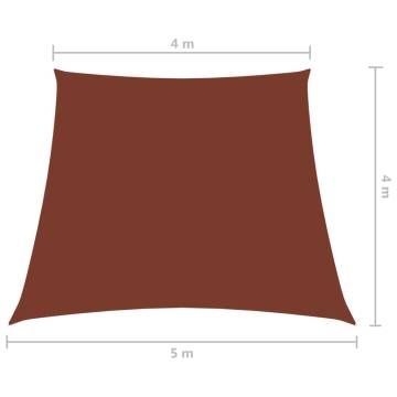 Terracotta Sunshade Sail - 4/5x4m Oxford Fabric | HipoMarket