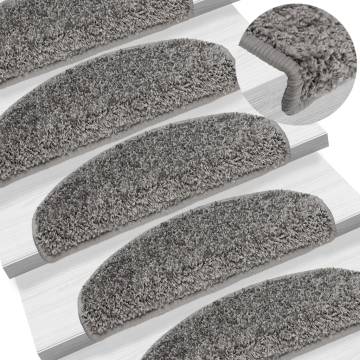 Stair Mats 10 pcs - Non-Slip & Washable - Grey 65x21x4 cm