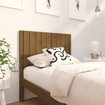 Honey Brown Solid Wood Bed Headboard - 95.5x4x100 cm