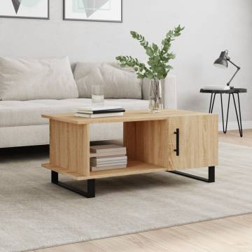 Elegant Sonoma Oak Coffee Table - 90x50x40 cm | HipoMarket