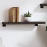 Wall Shelf Dark Brown 60x20x4 cm Treated Solid Wood Oak Colour dark brown Size 60 x 20 x 4 cm Quantity in Package 1 Number of Pieces 