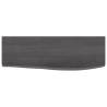 Wall Shelf Dark Brown 60x20x4 cm - Solid Oak Wood Storage