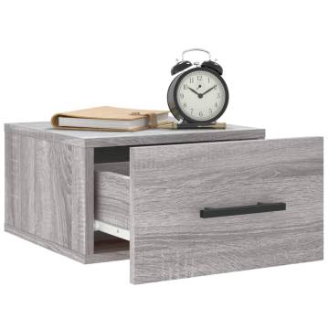 Wall-mounted Bedside Cabinets 2 pcs Grey Sonoma | HipoMarket