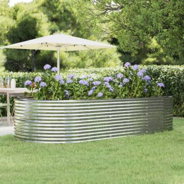 Garden Raised Bed Silver 291x140x68 cm | Durable Steel Planter