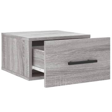 Wall-mounted Bedside Cabinets 2 pcs Grey Sonoma | HipoMarket