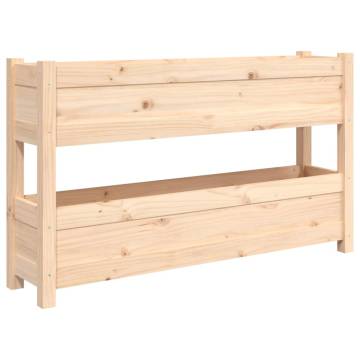 Solid Wood Pine Planter 112x25x66 cm for Gardens & Balconies