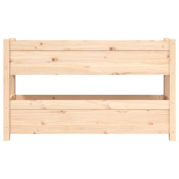 Solid Wood Pine Planter 112x25x66 cm for Gardens & Balconies