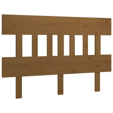 Honey Brown Solid Pine Bed Headboard - Stylish & Rustic