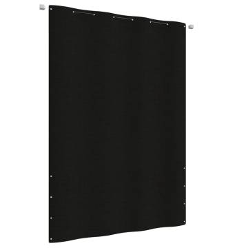 Black Balcony Screen 160x240 cm | Water-Resistant Oxford Fabric