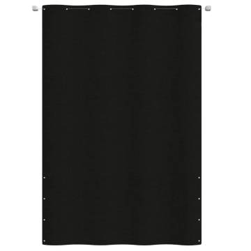 Black Balcony Screen 160x240 cm | Water-Resistant Oxford Fabric