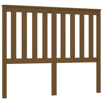 Honey Brown Solid Wood Bed Headboard - Stylish Design