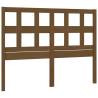 Honey Brown Solid Wood Bed Headboard - Stylish & Rustic Design