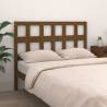 Honey Brown Solid Wood Bed Headboard - Stylish & Rustic Design