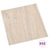 Self-Adhesive PVC Flooring Planks - Light Brown - 55 pcs