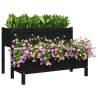 Black Solid Pine Planter 110x84x75 cm | Hipomarket UK