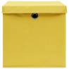 Yellow Storage Boxes with Lids - Set of 4 | Hipomarket