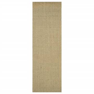 Natural Sisal Rug 80x250 cm Green - Durable & Easy to Maintain