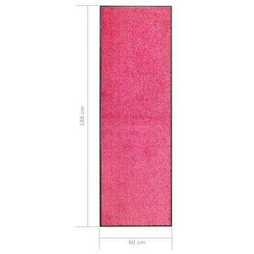 Doormat Washable Pink 60x180 cm - Durable & Non-Slip