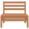 Garden Middle Sofas - 2 pcs Honey Brown Solid Pinewood