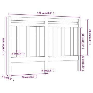 Honey Brown Solid Pine Bed Headboard - Stylish Design