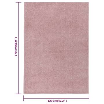 Elegant Pink Rug Short Pile 120x170 cm | Hipomarket