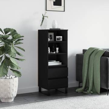 Industrial Highboard Black - Stylish Storage 40x36x110 cm