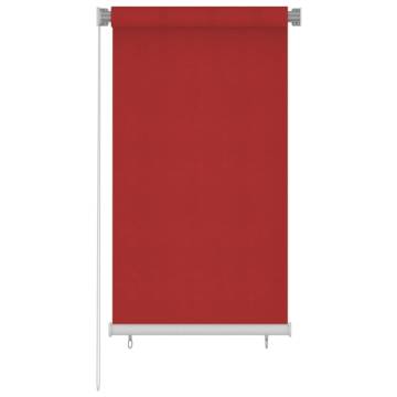 Outdoor Roller Blind 80x140 cm in Red - UV Protection & Privacy