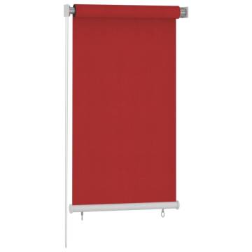 Outdoor Roller Blind 80x140 cm in Red - UV Protection & Privacy