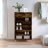 Shoe Cabinet Smoked Oak 60x35x105 cm Engineered Wood Colour smoked oak Quantity in Package 1 