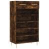 Shoe Cabinet Smoked Oak - 60x35x105 cm | Hipomarket