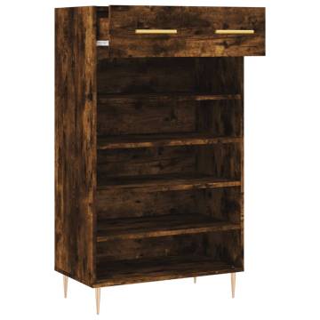 Shoe Cabinet Smoked Oak - 60x35x105 cm | Hipomarket