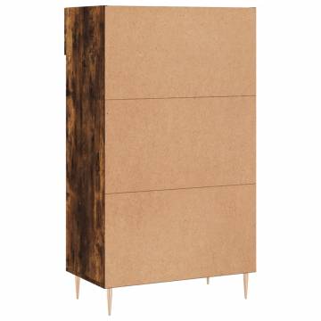 Shoe Cabinet Smoked Oak - 60x35x105 cm | Hipomarket