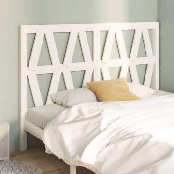 Stylish White Bed Headboard | Solid Pine Wood - 166x4x100 cm