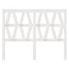 Stylish White Bed Headboard | Solid Pine Wood - 166x4x100 cm