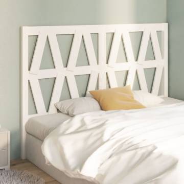 Stylish White Bed Headboard | Solid Pine Wood - 166x4x100 cm