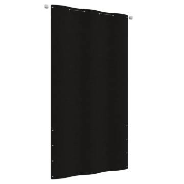 Black Balcony Screen 120x240 cm - Premium Oxford Fabric