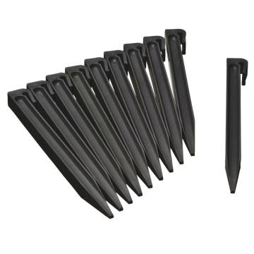 Nature Garden Anchor Pegs (10 pcs) - Black for Lawn Edging