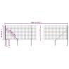 Wire Mesh Fence with Spike Anchors Anthracite - 0.8x10m