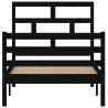 Black Solid Wood Pine Bed Frame 90x200 cm - Modern Design