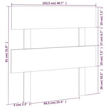 Stylish White Bed Headboard - Solid Pine 103.5x3x81 cm