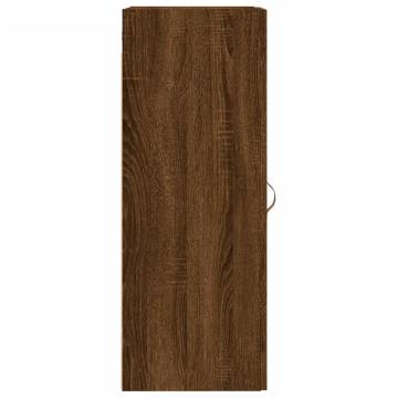 Elegant Wall Mounted Cabinet - Brown Oak | HipoMarket