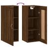 Elegant Wall Mounted Cabinet - Brown Oak | HipoMarket