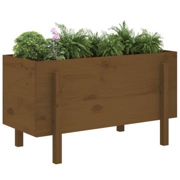 Garden Raised Bed Honey Brown 101x50x57 cm - Solid Pine