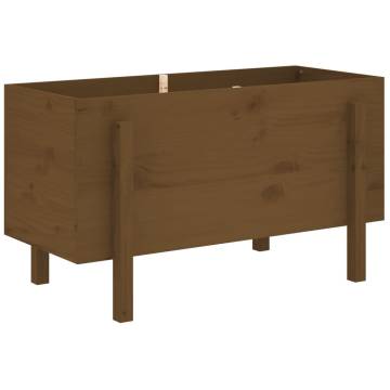 Garden Raised Bed Honey Brown 101x50x57 cm - Solid Pine