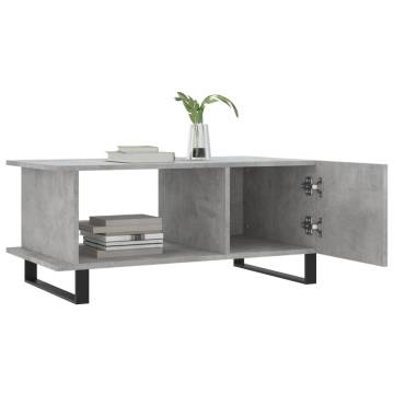 Elegant Concrete Grey Coffee Table - 90x50x40 cm | Hipomarket